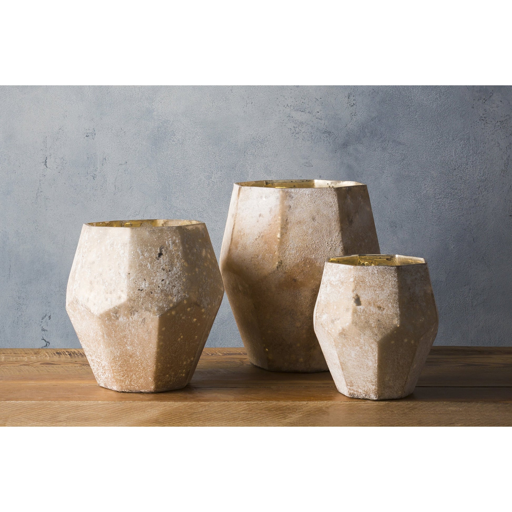 Nayla - 20577 (Set of 3) by Surya in metallic copper and marbled. Made from glass in a modern style.