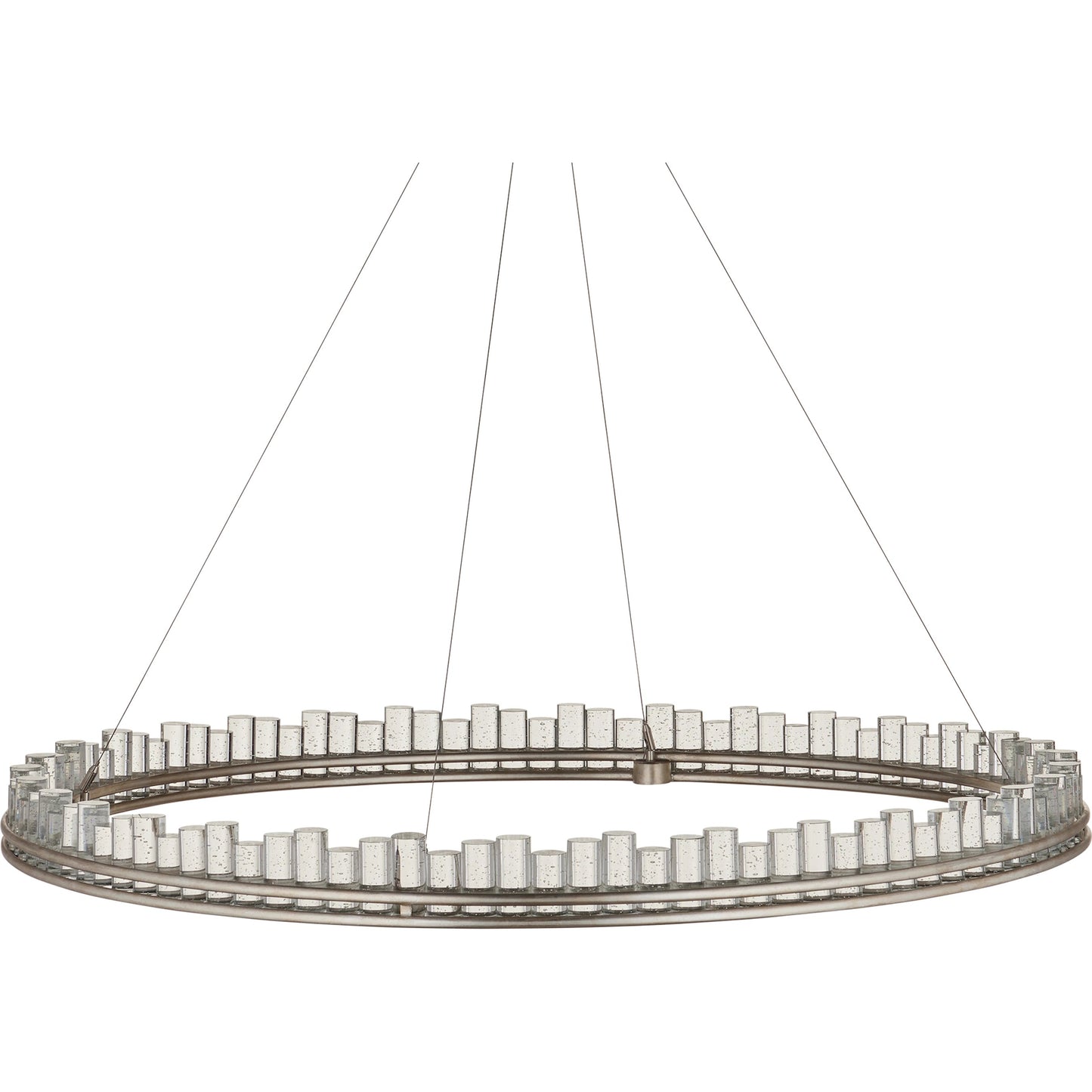010 SI-2191808 | Additional Silo | Pleiades Chandelier by Currey and Company in contemporary silver leaf, contemporary silver, clear. Made from wrought iron, seeded crystal in a modern style.
