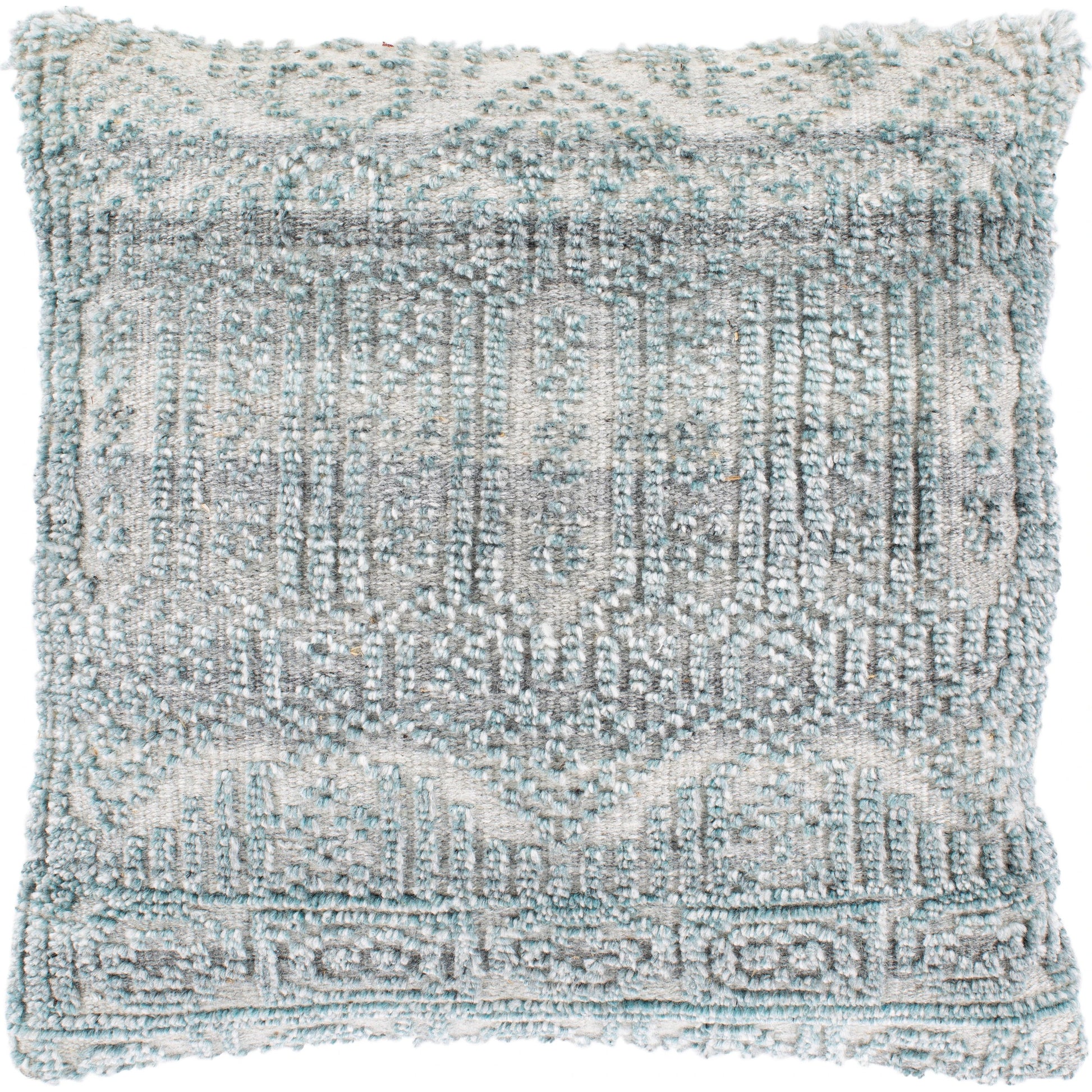 Nobility Pillow - 15086 by Surya. Made from 65% rayon, 28% wool, 7% cotton, 100% cotton in a eclectic & global style.