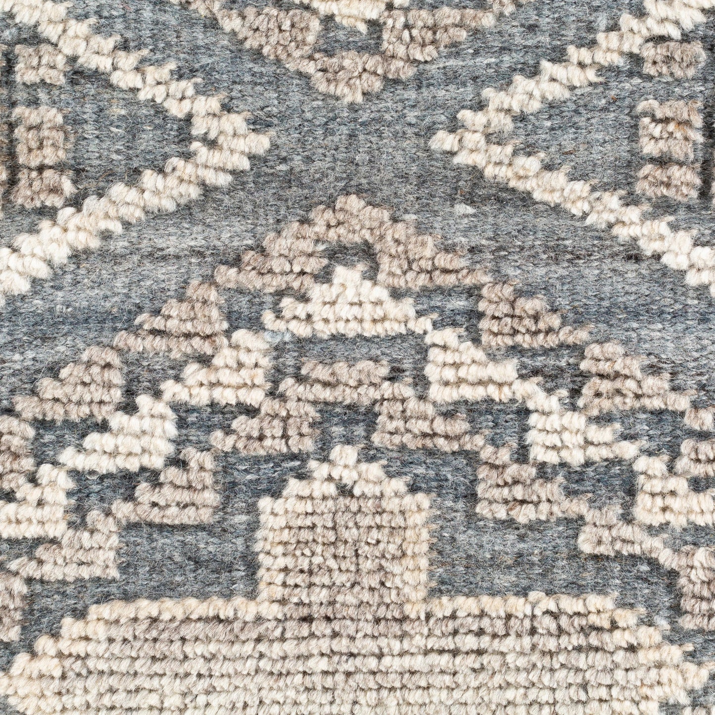 003 SI-1887403,SI-1887404 | Closeup | Nobility Pillow - 33500 by Surya in gray, medium gray, beige. Made from 65% rayon, 28% wool, 7% cotton, 100% cotton in a eclectic & global style.