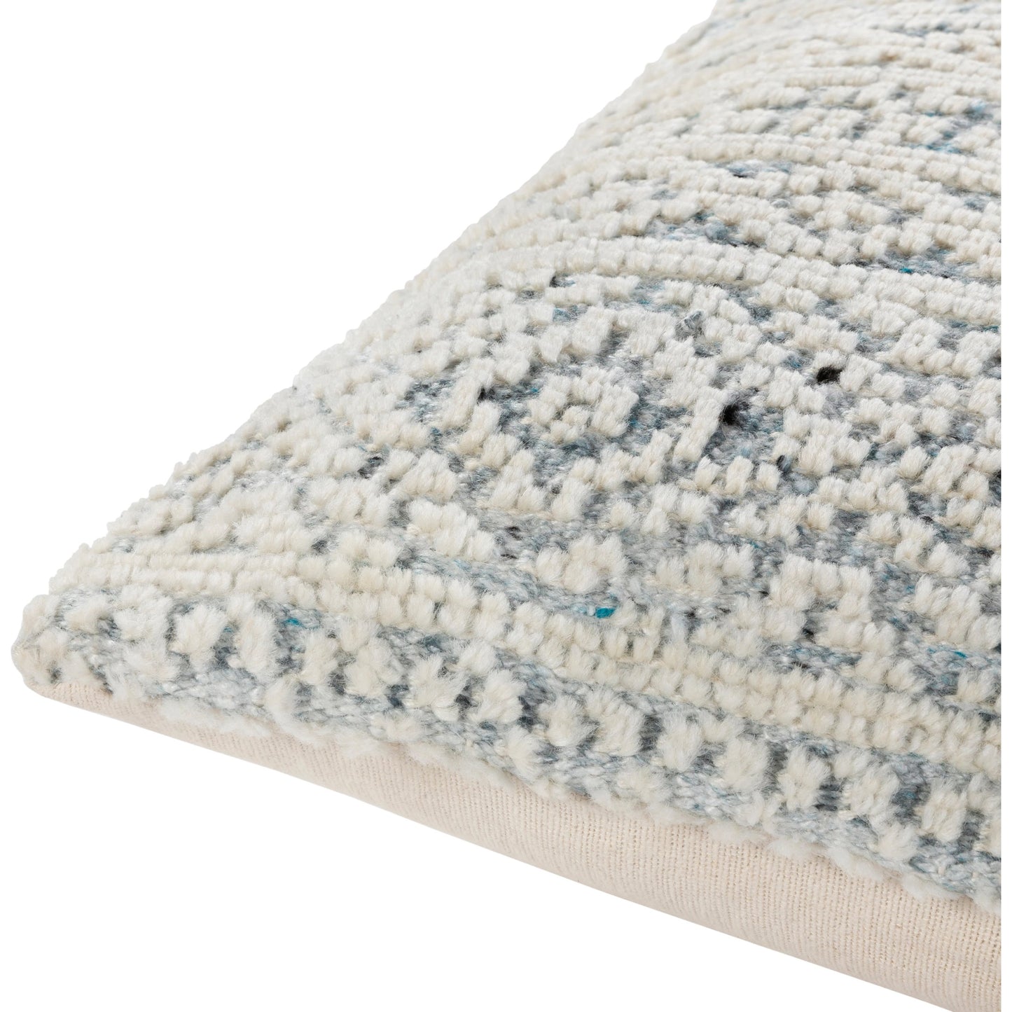 001 SI-1887437,SI-1887438 | Closeup | Nobility Pillow - 32641 by Surya in beige, off-white. Made from 60% wool, 20% polyester, 20% viscose, 100% cotton in a eclectic & global style.