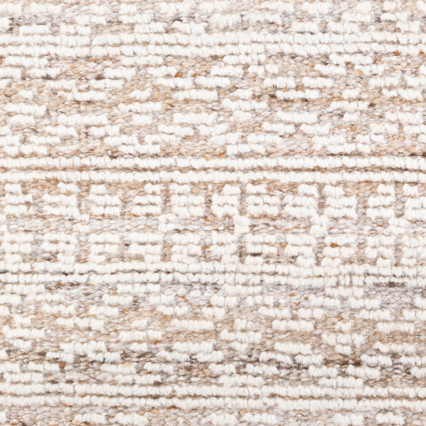 004 SI-1887439,SI-1887440 | Closeup | Nobility Pillow - 13230 by Surya in tan, cream, brown, off-white. Made from 60% wool, 20% polyester, 20% viscose, 100% cotton in a eclectic & global style.