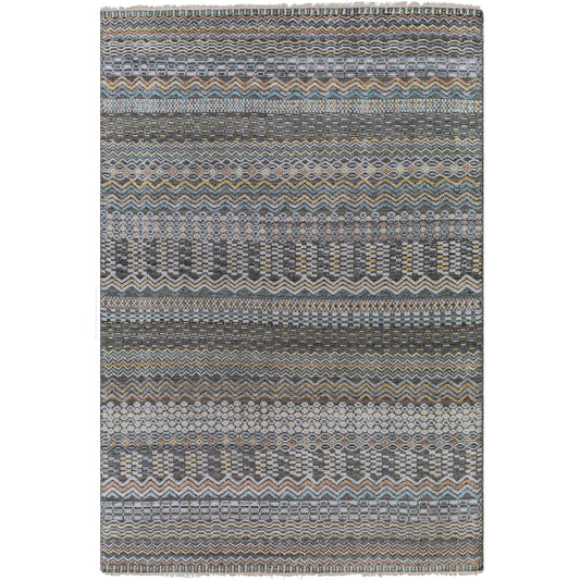 Nobility Rug - 29791 by Surya in charcoal, light gray, wheat. Made from 60% wool, 40% viscose in a unique style.