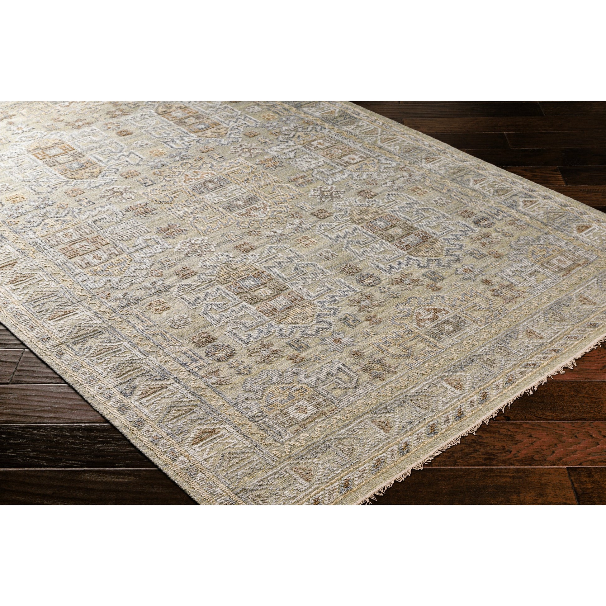 Nobility Rug - 29792 by Surya in tan, medium gray, charcoal, wheat, light gray. Made from 60% wool, 40% viscose in a unique style.