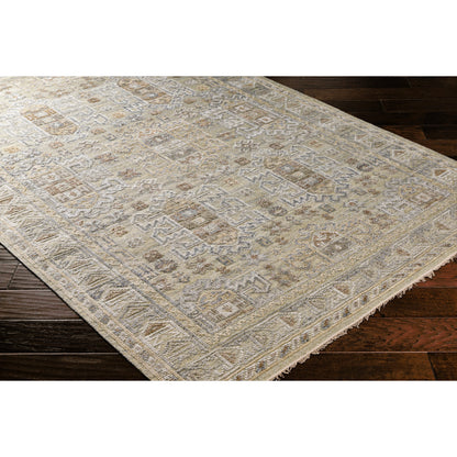 Nobility Rug - 29792 by Surya in tan, medium gray, charcoal, wheat, light gray. Made from 60% wool, 40% viscose in a unique style.