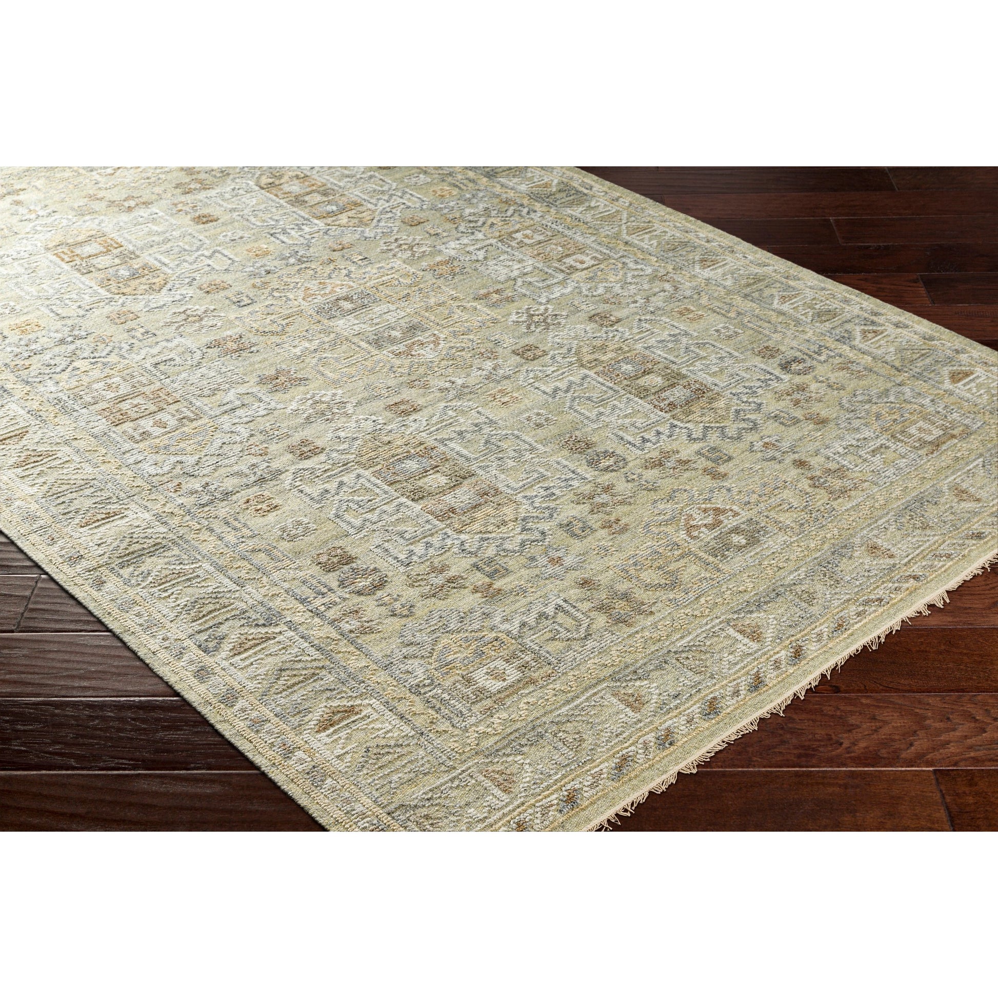 Nobility Rug - 29792 by Surya in tan, medium gray, charcoal, wheat, light gray. Made from 60% wool, 40% viscose in a unique style.
