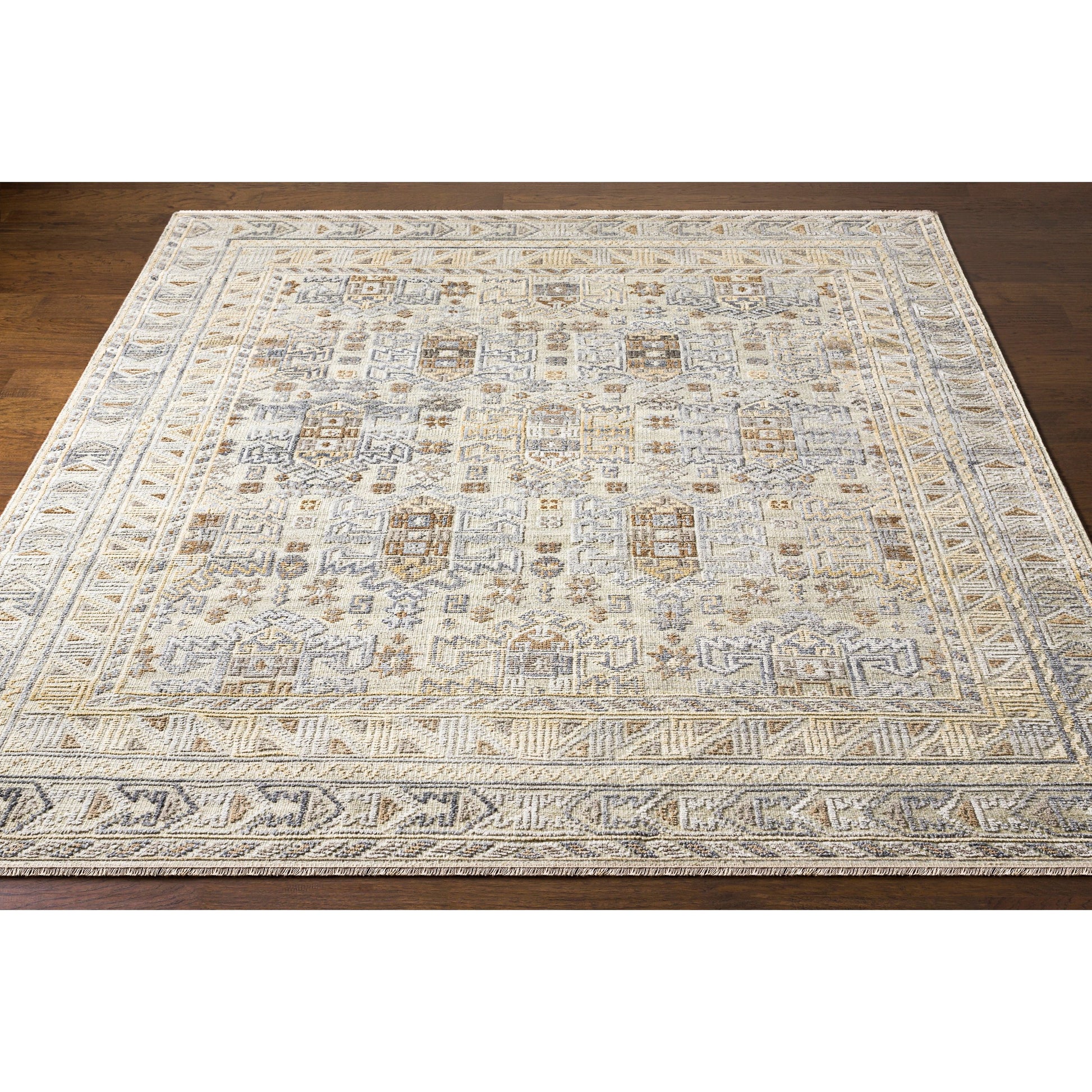 Nobility Rug - 29792 by Surya in tan, medium gray, charcoal, wheat, light gray. Made from 60% wool, 40% viscose in a unique style.