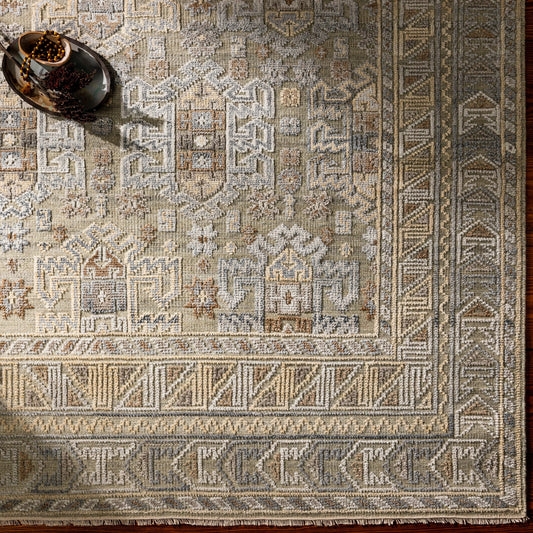 Nobility Rug - 29792 by Surya in tan, medium gray, charcoal. Made from 60% wool, 40% viscose in a unique style.