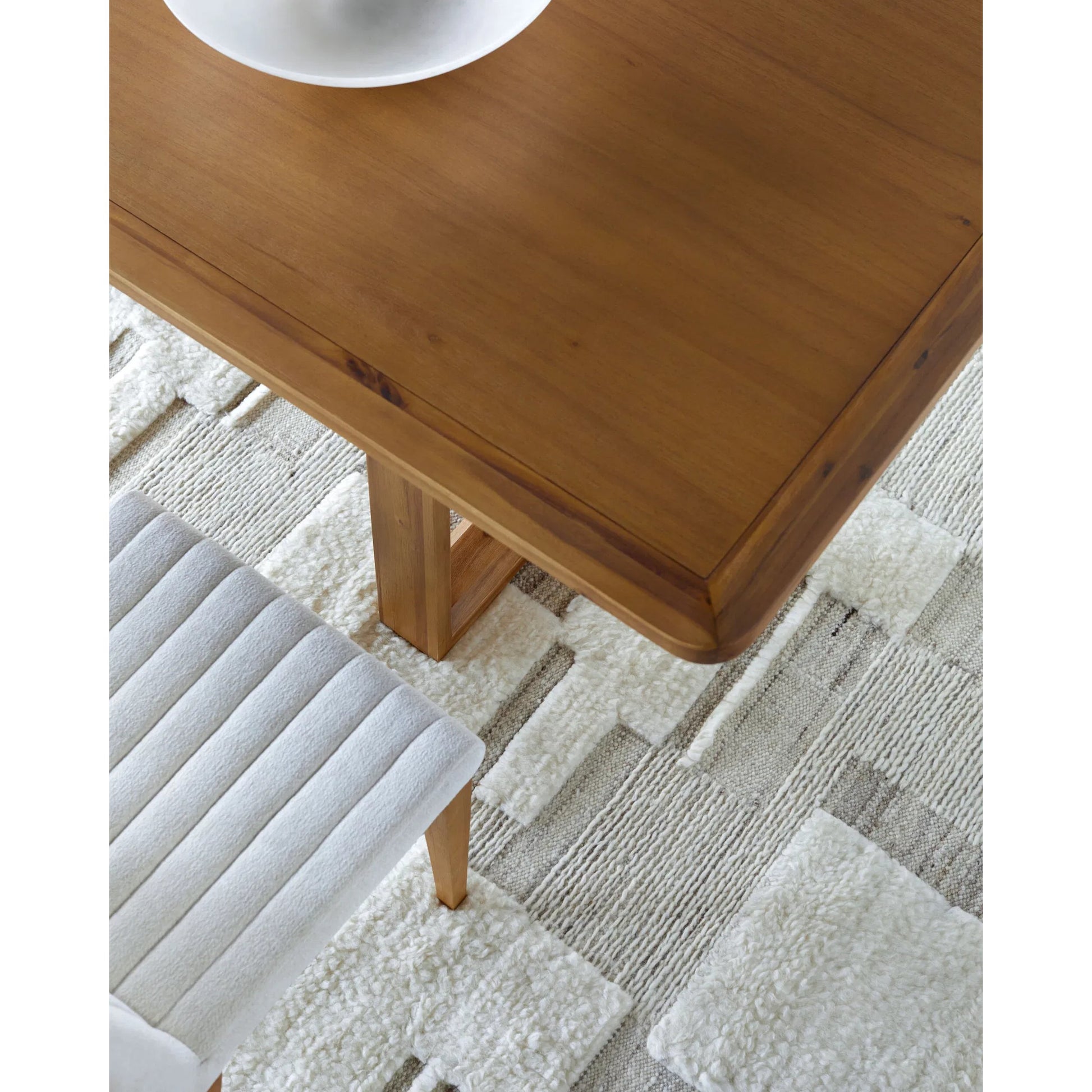 Northbank Dining Table - 528706 by Surya in top: wheat, base: wheat and wood finishbrushed. Made from acacia in a modern style.