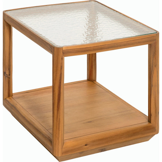 Northbank End Table - 528713 by Surya in top: wheat, base: wheat and wood finishbrushed. Made from acacia in a modern style.