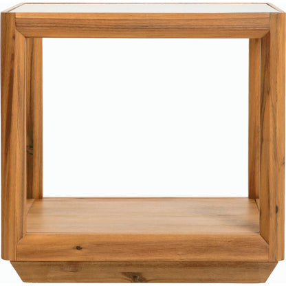 Northbank End Table - 528713 by Surya in top: wheat, base: wheat and wood finishbrushed. Made from acacia in a modern style.