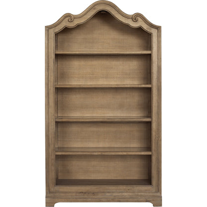Weston Hills Bookcase by Pulaski Furniture in flax seed. Made from hardwood solids, hickory veneers in a traditional style.