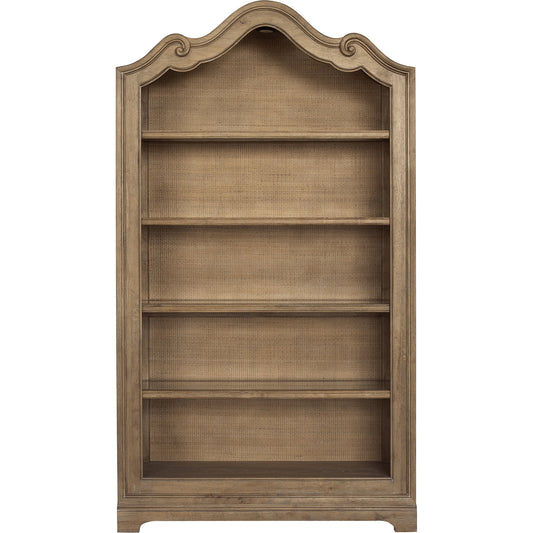Weston Hills Bookcase by Pulaski Furniture in flax seed. Made from hardwood solids, hickory veneers in a traditional style.