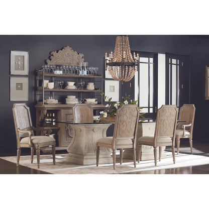 Arch Salvage Mills Side Chair (Set of 2) by A.R.T. Furniture. Made from parrawood solids, cathedral elm veneers, foam, fabric, metal in a traditional style.