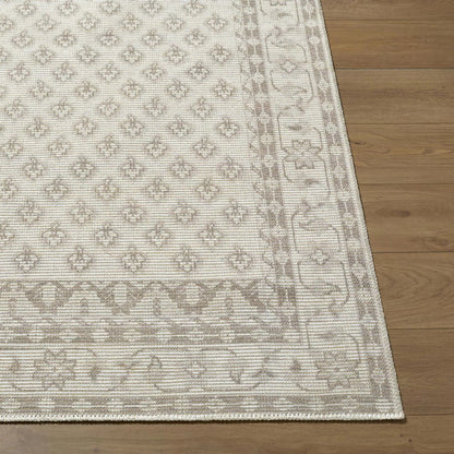 Shanti NBSH-2301 Rug by Nabela Noor x Livabliss in white, gray, brown, yellow. Made from jute, polyester in a unique style.