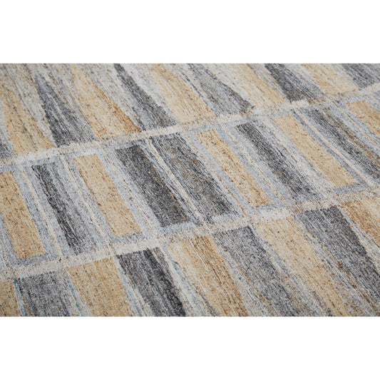 Beckett Moroccan Mosaic Rug - 0817F by Feizy in gray, beige. Made from pet in a unique style.