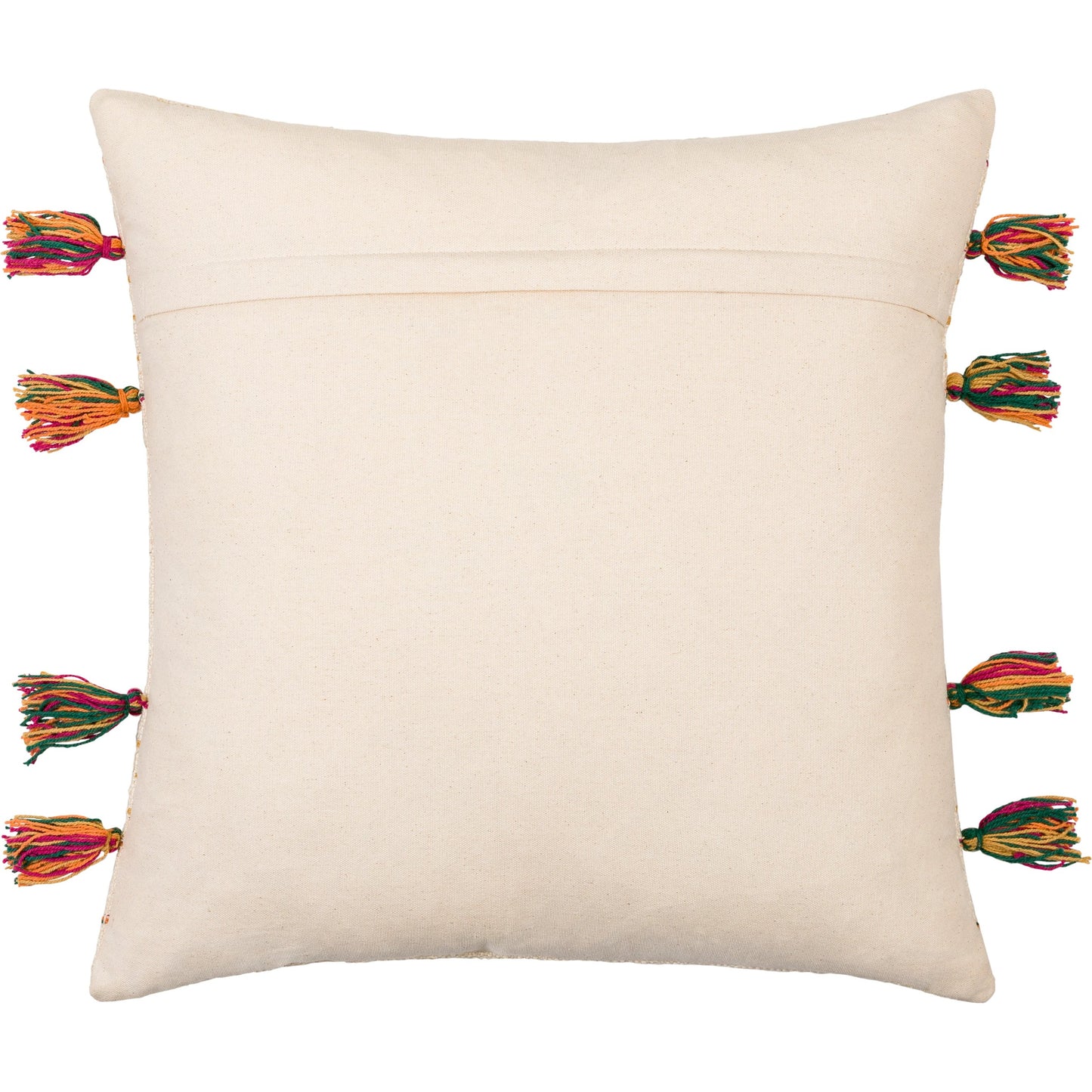 003 SI-1915748,SI-1915749,SI-1915750,SI-1915751,SI-1915752,SI-1915753 | Additional Silo | Newburgh Pillow - 32315 by Surya in ivory, bright red, orange, dark green. Made from front: 100% cotton, back: 100% cotton in a cottage & farmhouse style.