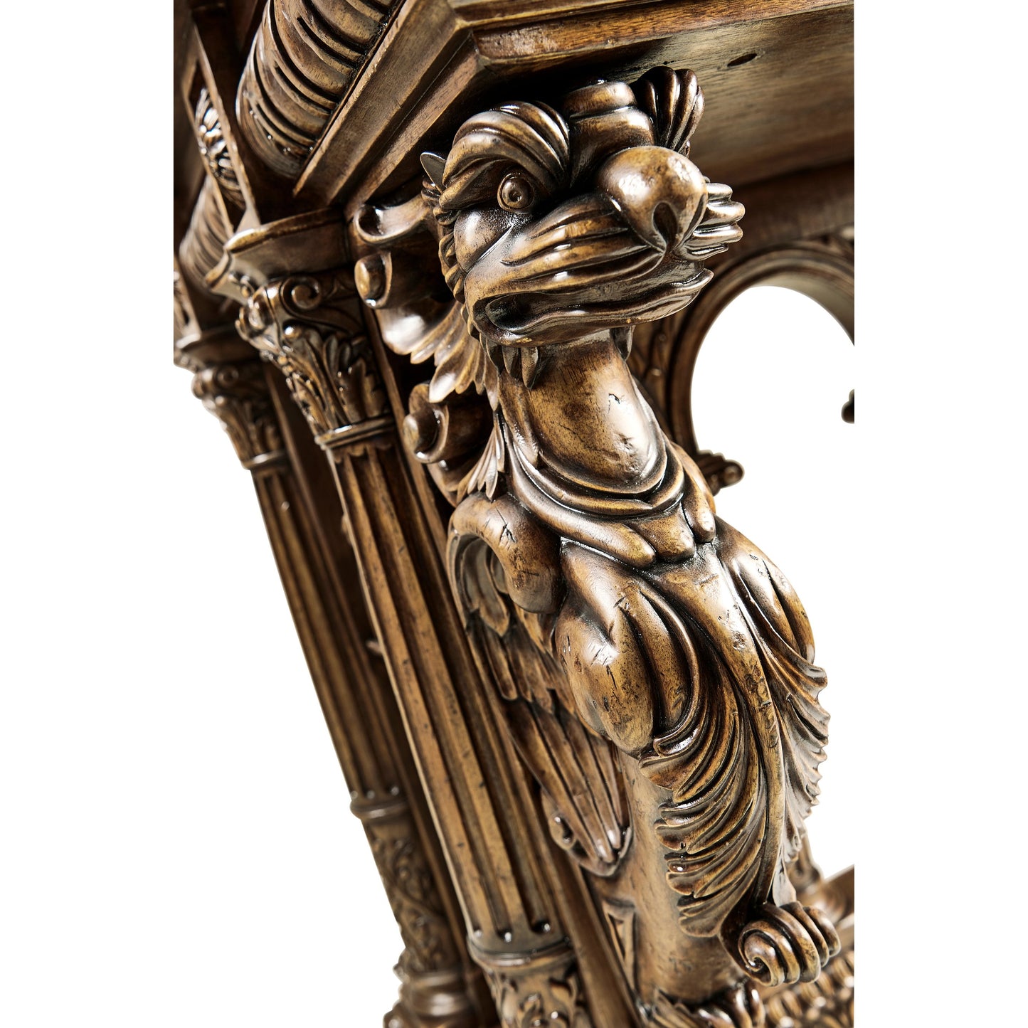 012 SR-847490 | Additional Silo | Windsor French Renaissance Style Library Table by Jonathan Charles in brown and medium antique walnut. Made from acacia in a traditional style.