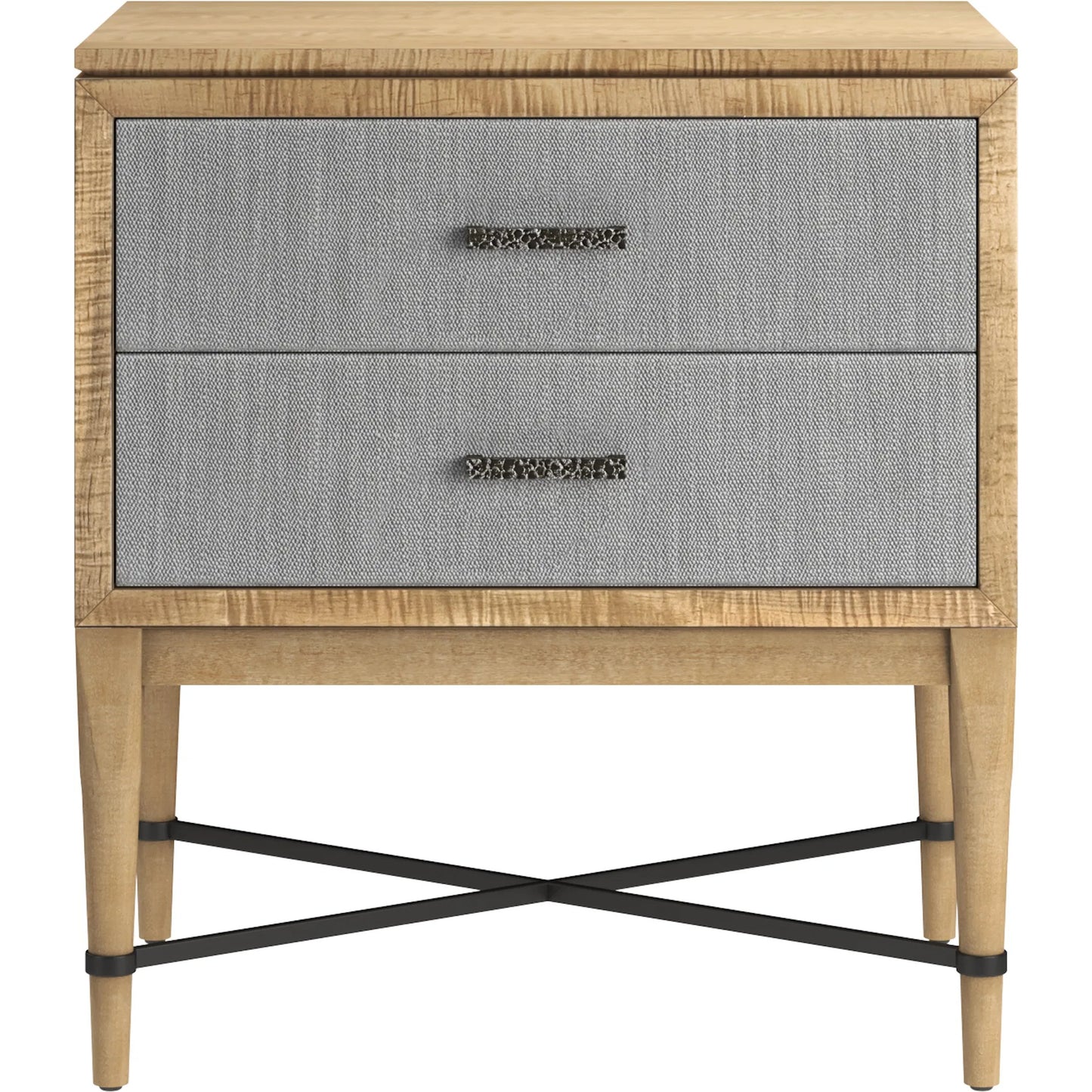 001 SI-2447948 | Additional Silo | Loft Fabric Nightstand by A.R.T. Furniture in brown and natural maple. Made from poplar, rubberwood, fabric in a modern style.