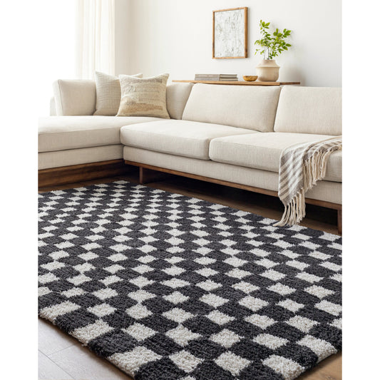 Nicole Rug - 484654 by Livabliss in light silver, black, steel grey, metallic - silver. Made from face: 100% microfiber in a unique style.