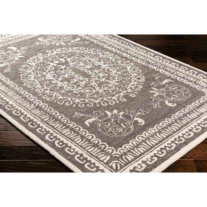 Newcastle Rug - 23668 by Livabliss in sage, ivory. Made from 100% wool in a unique style.