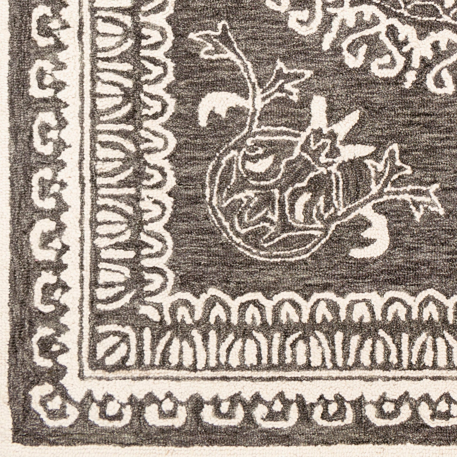 Newcastle Rug - 23668 by Livabliss in sage, ivory. Made from 100% wool in a unique style.