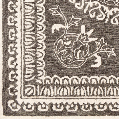 Newcastle Rug - 23668 by Livabliss in sage, ivory. Made from 100% wool in a unique style.