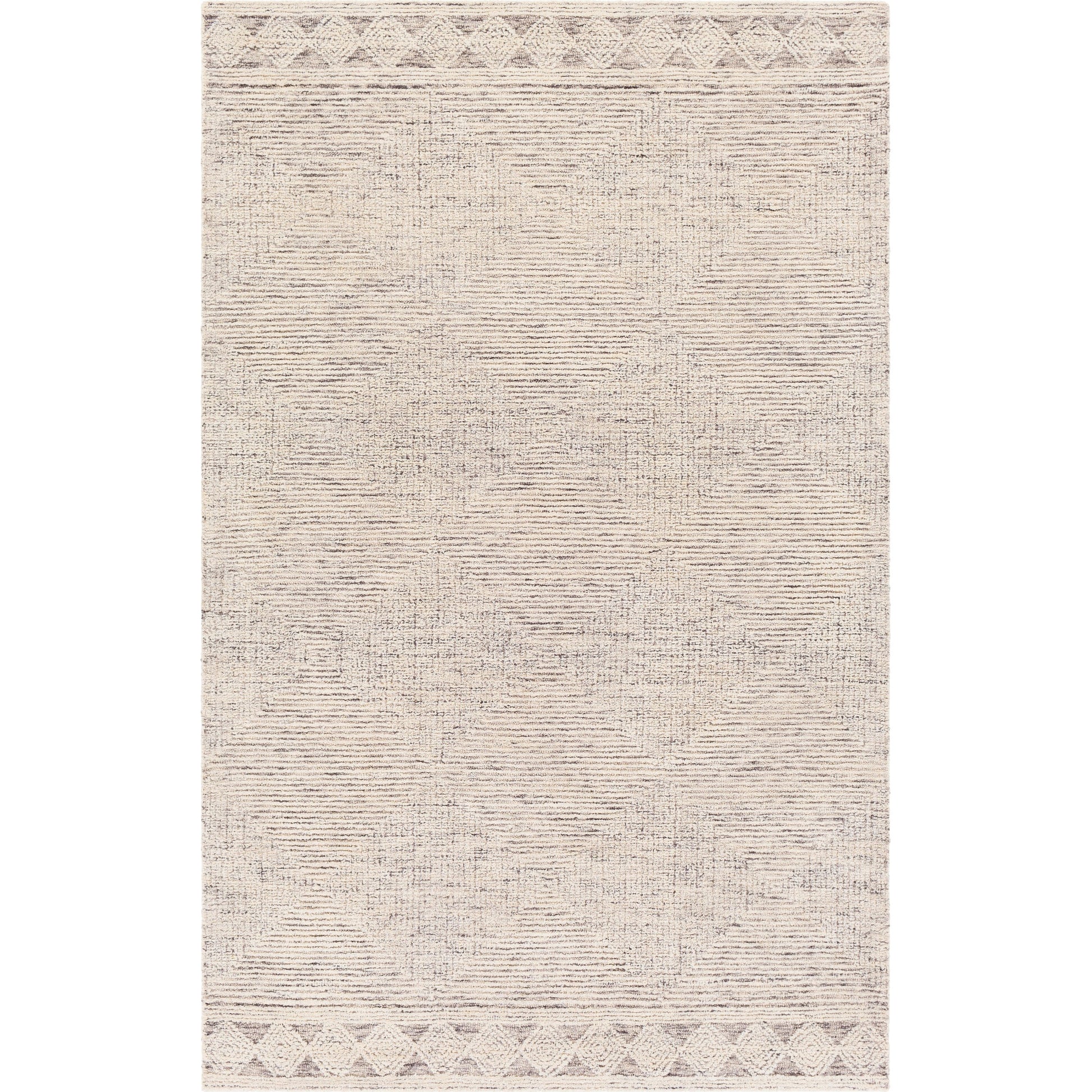 Newcastle Rug - 25931 by Livabliss in cream, taupe, black. Made from 100% wool in a unique style.
