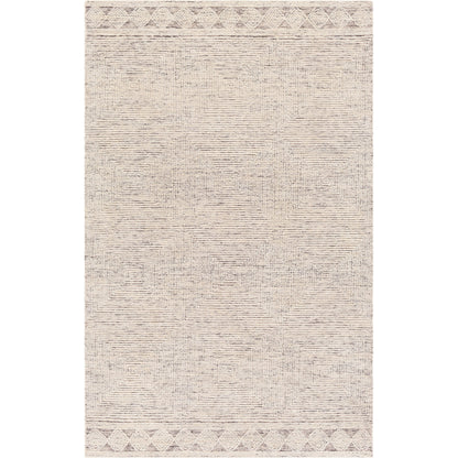 Newcastle Rug - 25931 by Livabliss in cream, taupe, black. Made from 100% wool in a unique style.