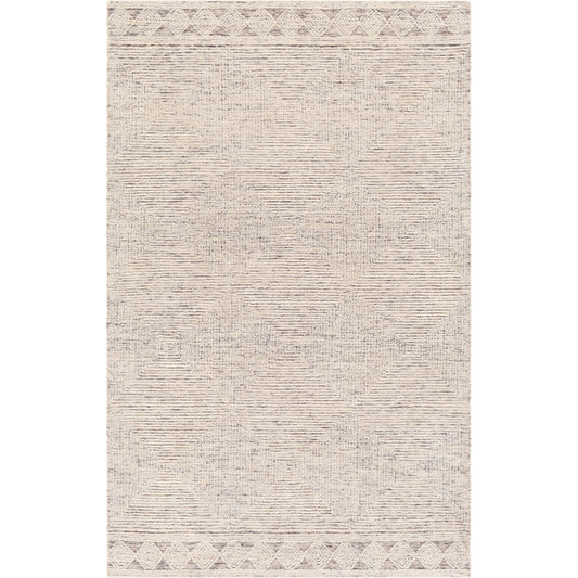 Newcastle Rug - 25931 by Livabliss in cream, taupe, black. Made from 100% wool in a unique style.