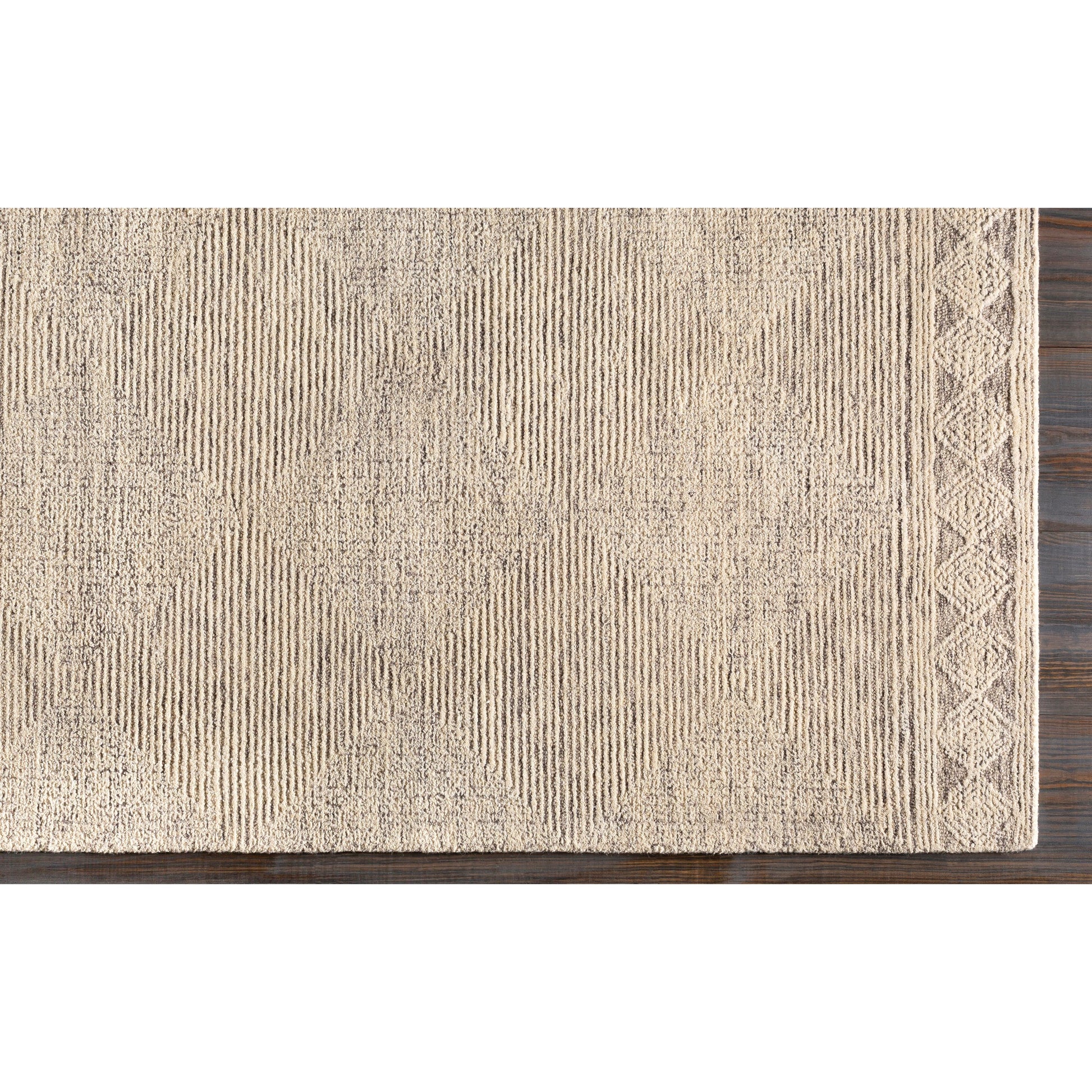 Newcastle Rug - 25931 by Livabliss in cream, taupe, black. Made from 100% wool in a unique style.