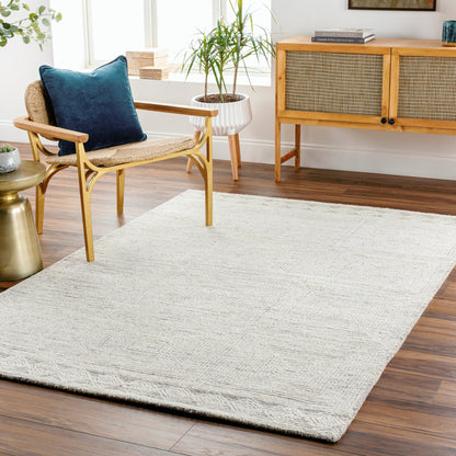 Newcastle Rug - 25931 by Livabliss in cream, taupe, black. Made from 100% wool in a unique style.