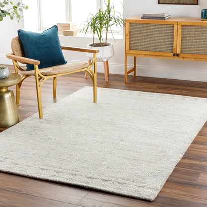 Newcastle Rug - 25931 by Livabliss in cream, taupe, black. Made from 100% wool in a unique style.