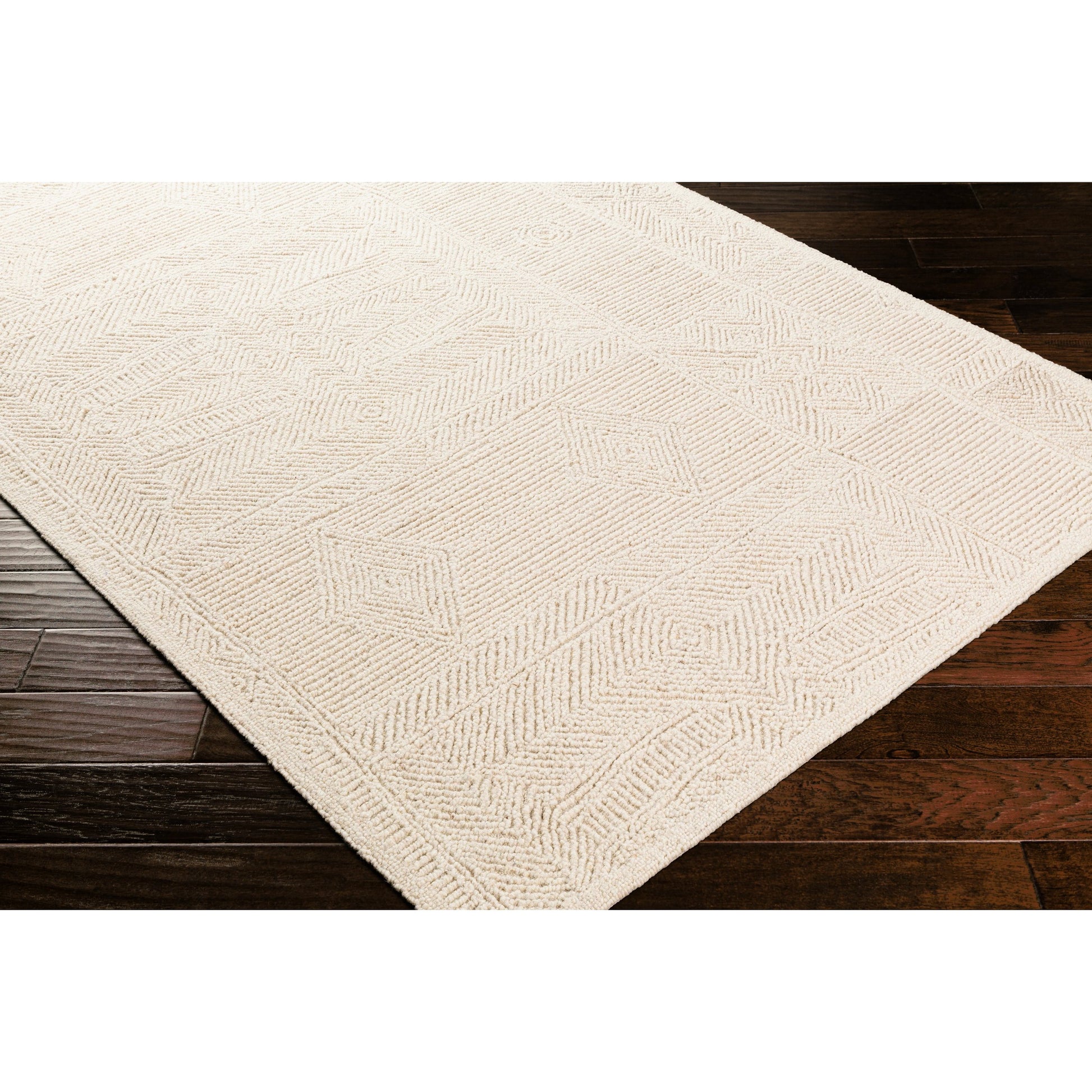 Newcastle Rug - 29984 by Livabliss in cream. Made from 100% wool in a unique style.