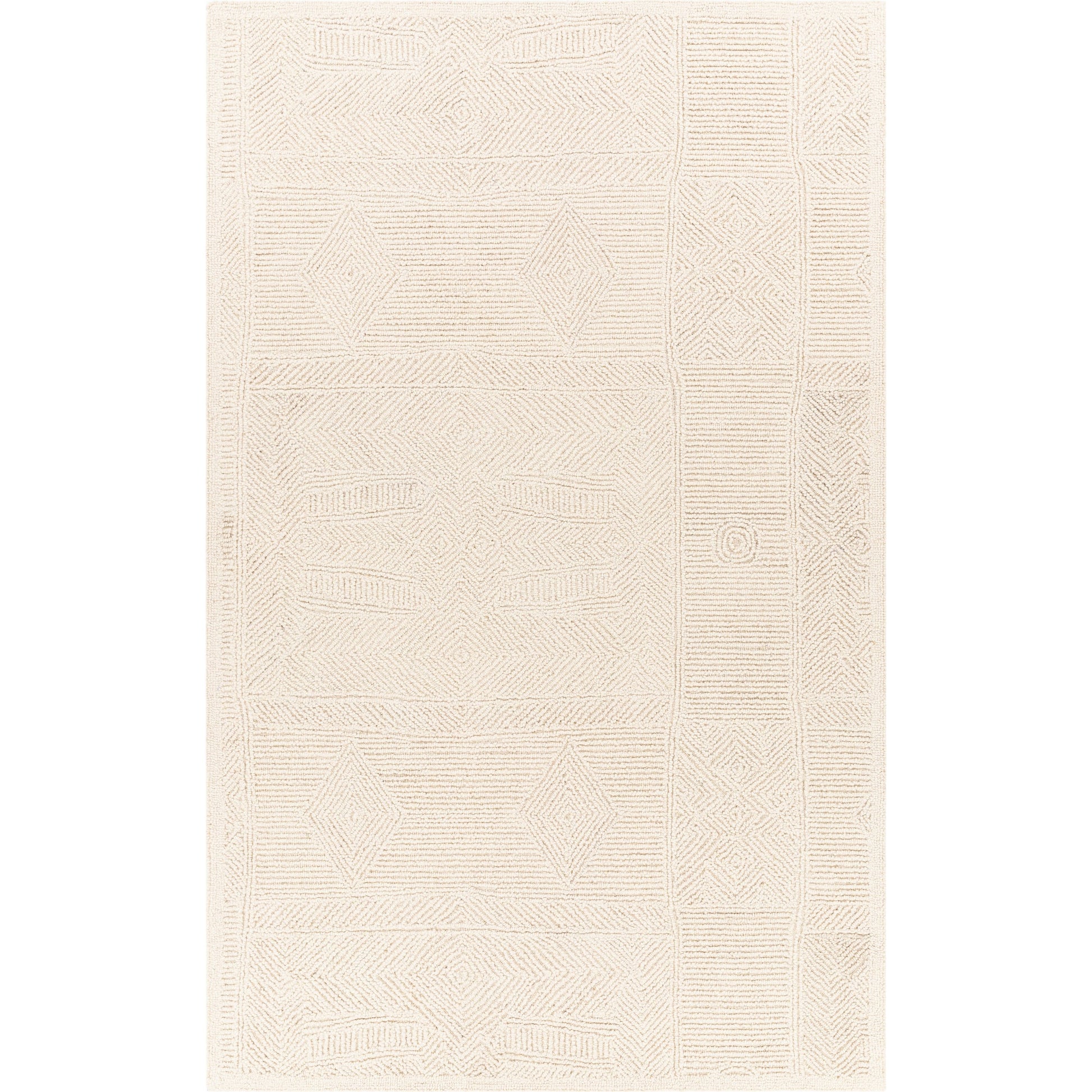 Newcastle Rug - 29984 by Livabliss in cream. Made from 100% wool in a unique style.