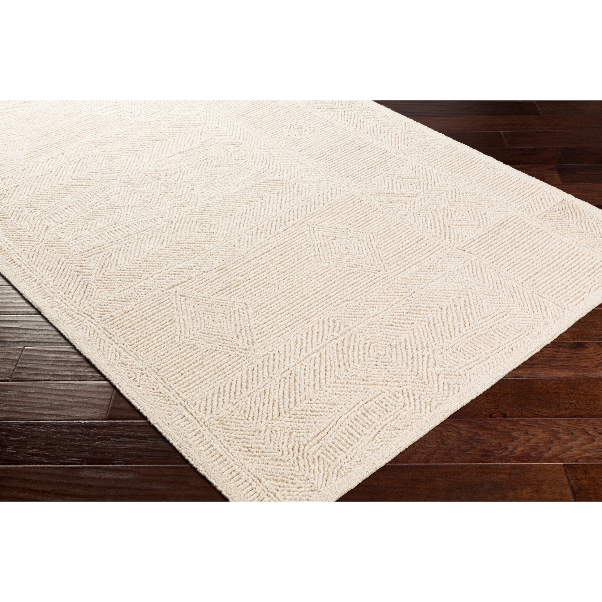 Newcastle Rug - 29984 by Livabliss in cream. Made from 100% wool in a unique style.