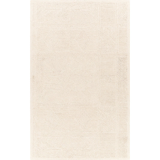 Newcastle Rug - 29984 by Livabliss in cream. Made from 100% wool in a unique style.