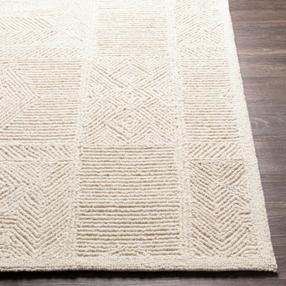 Newcastle Rug - 29984 by Livabliss in cream. Made from 100% wool in a unique style.