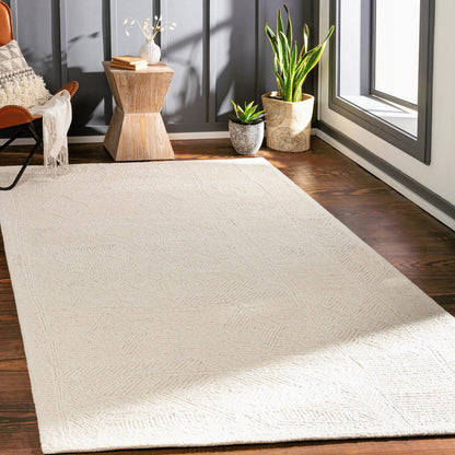 Newcastle Rug - 29984 by Livabliss in cream. Made from 100% wool in a unique style.