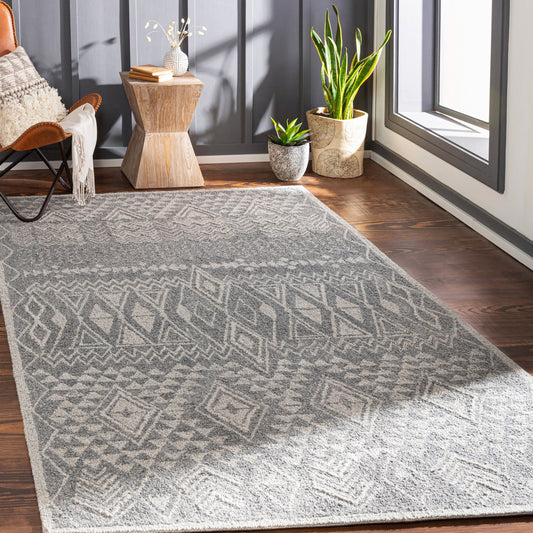 Newcastle Rug - 29986 by Surya in charcoal, gray. Made from 100% wool in a unique style.