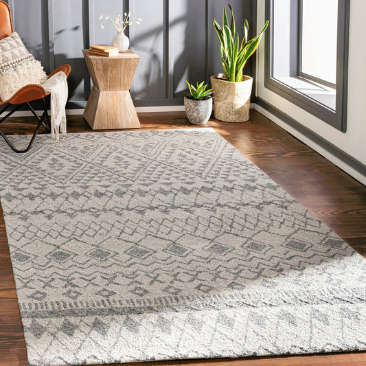Newcastle Rug - 29988 by Surya in gray, charcoal. Made from 100% wool in a unique style.