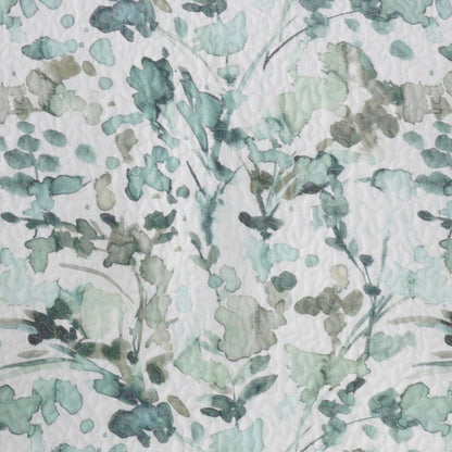 Naida - 24253 by Surya in pale blue, white, aqua, sage, ink blue, light gray. Made from front: 100% cotton, back: 100% cotton, fill: polyester, polyfill in a cottage & farmhouse style.