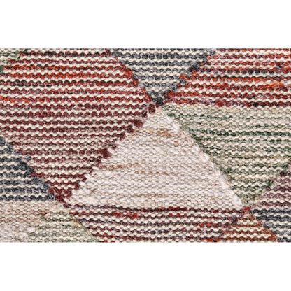 Sequoia Geometric Rug - 8712F by Feizy in red, blue, green. Made from pet in a unique style.