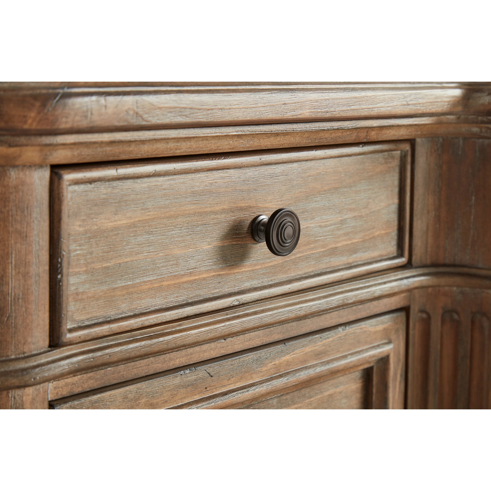 Architrave Dresser by A.R.T. Furniture in almond. Made from pine solids and veneer, metal in a traditional style.