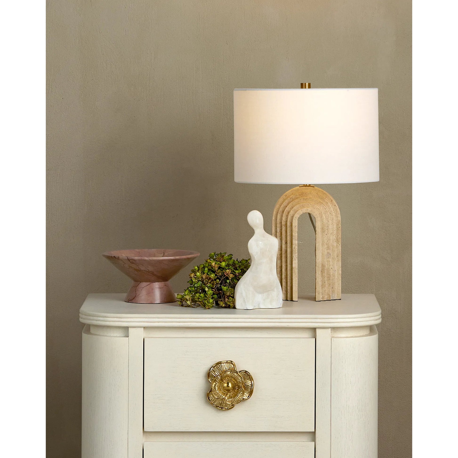 Giada Onyx Bust Sculpture by Currey and Company in natural. Made from onyx in a modern style.