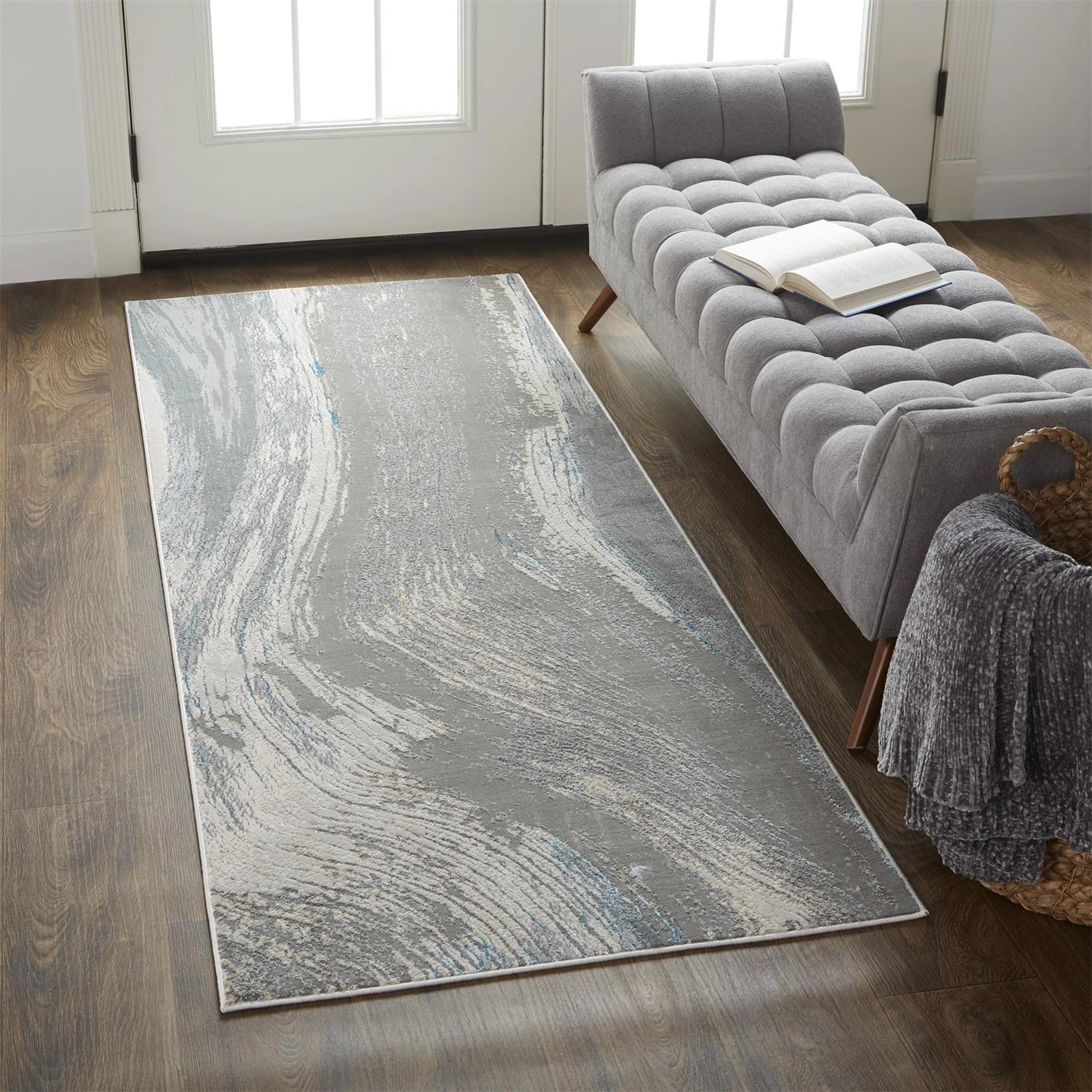Azure Rug - 3524F by Feizy in gray, ivory, blue. Made from polyester, polypropylene in a unique style.