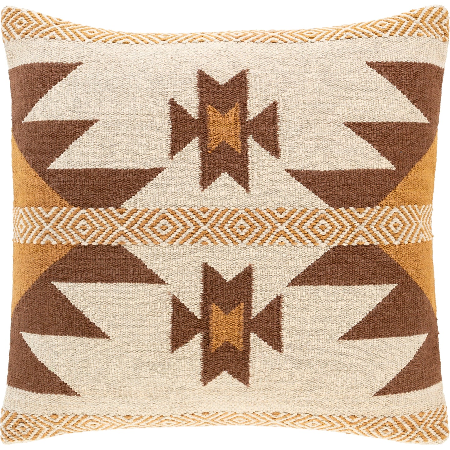 001 SI-1876455,SI-1876456,SI-1876457,SI-1876458 | Additional Silo | Andrea Pillow - 32830 by Surya in brown, cream. Made from 100% cotton in a eclectic & global style.