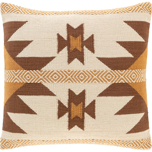 001 SI-1876455,SI-1876456,SI-1876457,SI-1876458 | Additional Silo | Andrea Pillow - 32830 by Surya in brown, cream. Made from 100% cotton in a eclectic & global style.