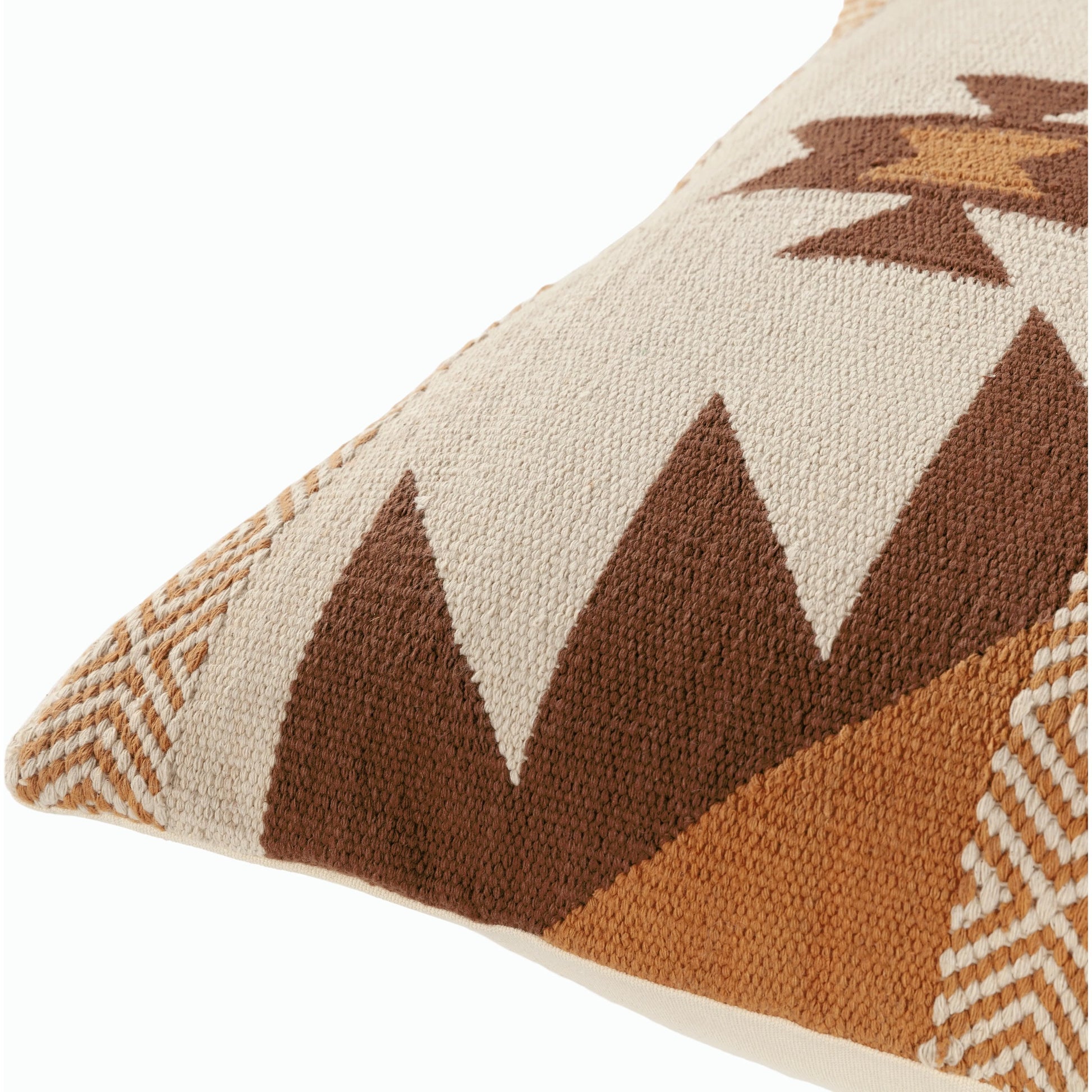Andrea Pillow - 32830 by Surya in brown, cream. Made from 100% cotton in a eclectic & global style.