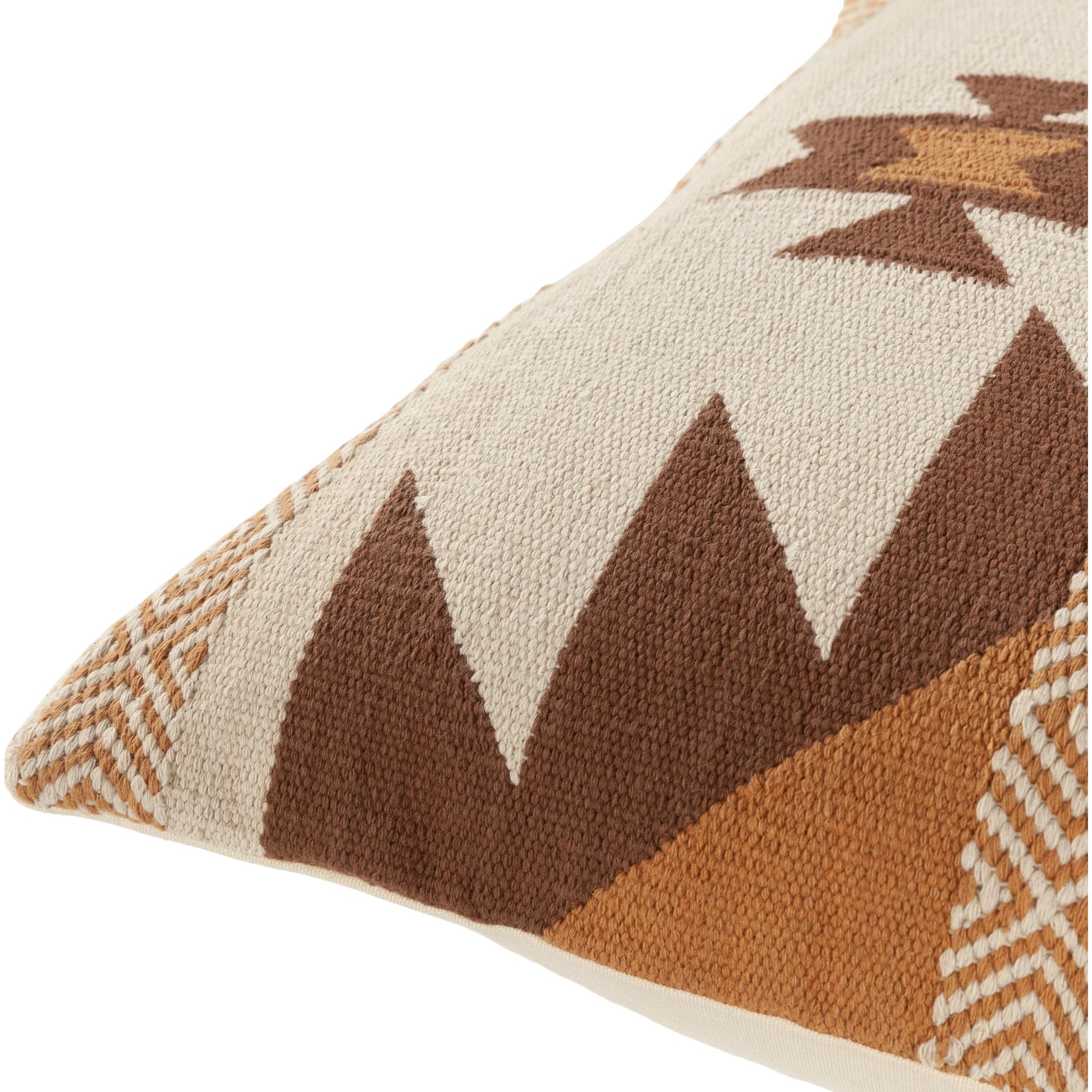 Andrea Pillow - 32830 by Surya in brown, cream. Made from 100% cotton in a eclectic & global style.